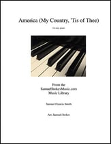 America (My Country, 'Tis of Thee) piano sheet music cover